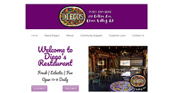 Desktop Screenshot of diegosrestaurant.com